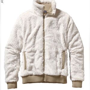 Patagonia Conejo Jacket - Cream Faux Fur - Size Medium